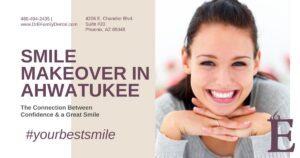 girl smiling and happy about smile makeover in Ahwatukee